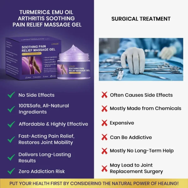 LOVILDS™ Turmeric & Emu Oil Arthritis Soothing Pain Relief Massage Gel