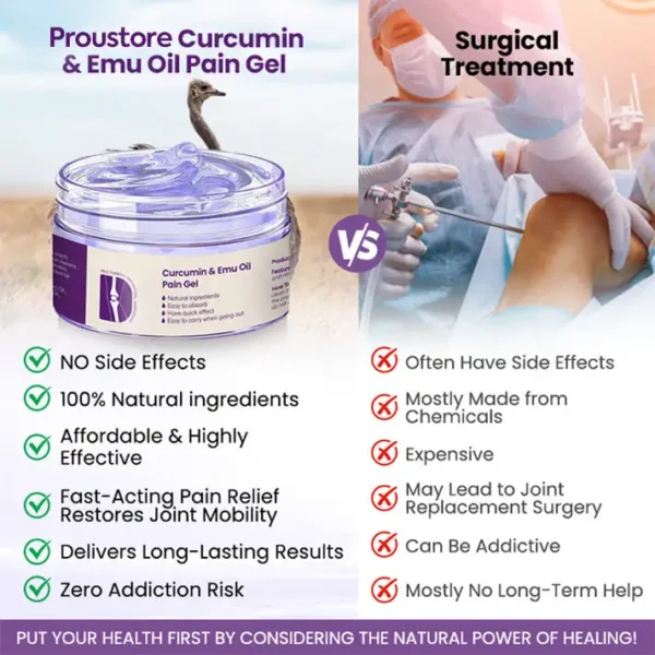 Curcumin & Emu Oil Pain Gel – 🏥Backed by US Osteopathic Experts