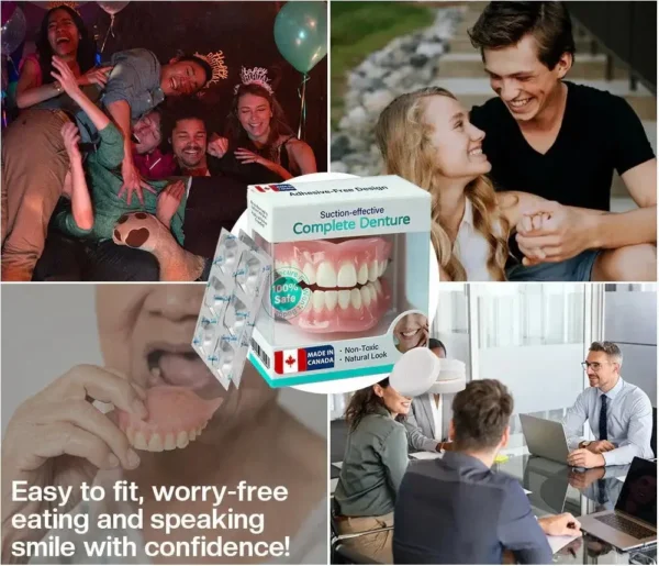 ✅ Proudly made and shipped from Canada| LOVILDS™ Suction-fit Complete Denture 🦷🍎🍏
