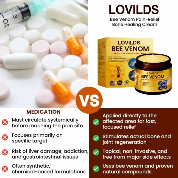 LOVILDS™ Bee Venom Pain-Relief Bone Healing Cream ✨Fast Relief in 72 Hours✨