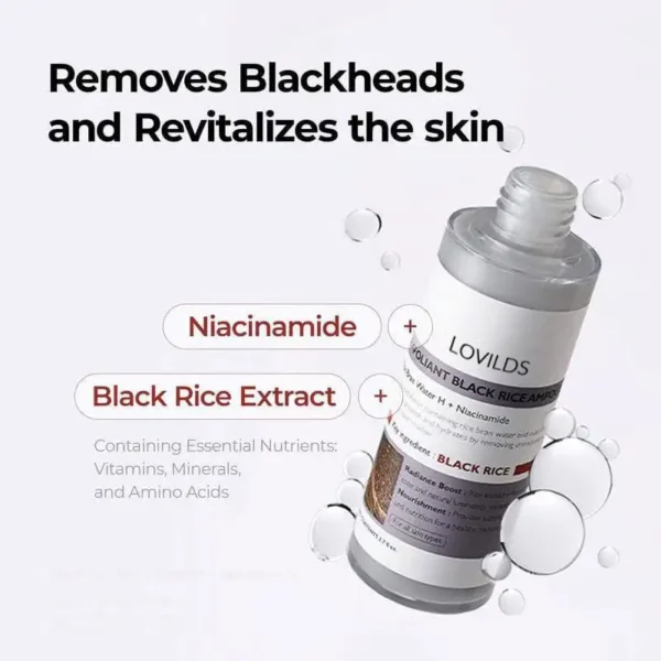 LOVILDS Glow Rice Ampoule Duo - Serums for Brightening, Exfoliating, and Moisturizing🌾