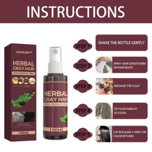 LOVILDS Herbal Cray Hair Verse Essence Spray