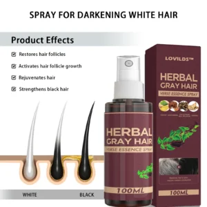 LOVILDS Herbal Cray Hair Verse Essence Spray