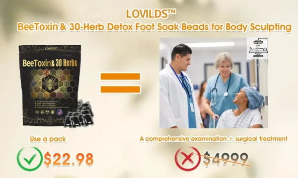 Last day to get 70% OFF: Lovilds™ Bee Toxin & 30-Herb Detox Foot Soak Beads for Body Sculpting- Recommended by the America Lymphatic Academy (ALA) 🧀