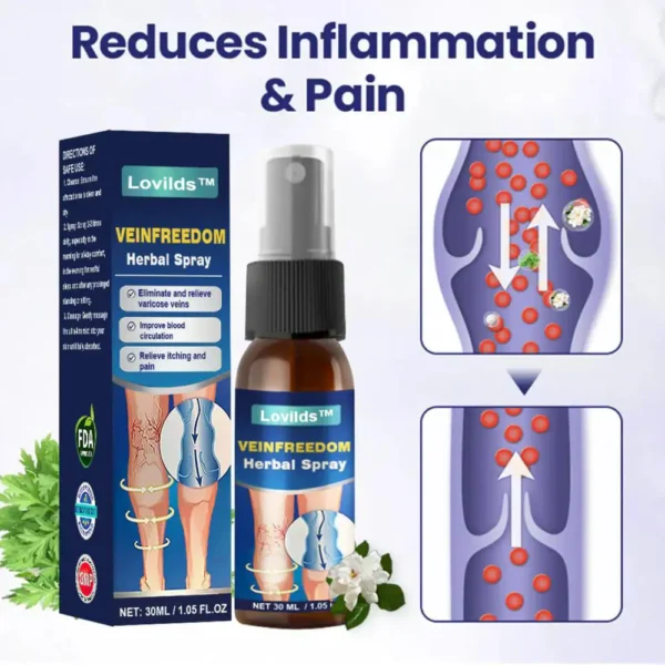 🏆Made and Shipped from the UK🌿Lovilds™ VeinFreedom Herbal Spray - MicroMist Therapy