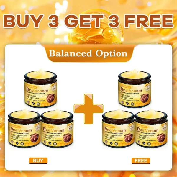 LOVILDS™ 𝘽𝙀𝙀 𝙑𝙀𝙉𝙊𝙈 𝑺𝒌𝒊𝒏 𝑹𝒆𝒔𝒕𝒐𝒓𝒂𝒕𝒊𝒐𝒏 𝑪𝒓𝒆𝒂𝒎 –🐝 Anti-aging,Hydrating, Skin Repair, Even Tone, Acne and Dark Spot Treatment, Wart and Mole Removal, Psoriasis Relief