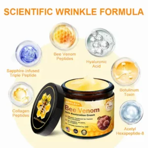 LOVILDS™ 𝘽𝙀𝙀 𝙑𝙀𝙉𝙊𝙈 𝑺𝒌𝒊𝒏 𝑹𝒆𝒔𝒕𝒐𝒓𝒂𝒕𝒊𝒐𝒏 𝑪𝒓𝒆𝒂𝒎 –🐝 Anti-aging,Hydrating, Skin Repair, Even Tone, Acne and Dark Spot Treatment, Wart and Mole Removal, Psoriasis Relief
