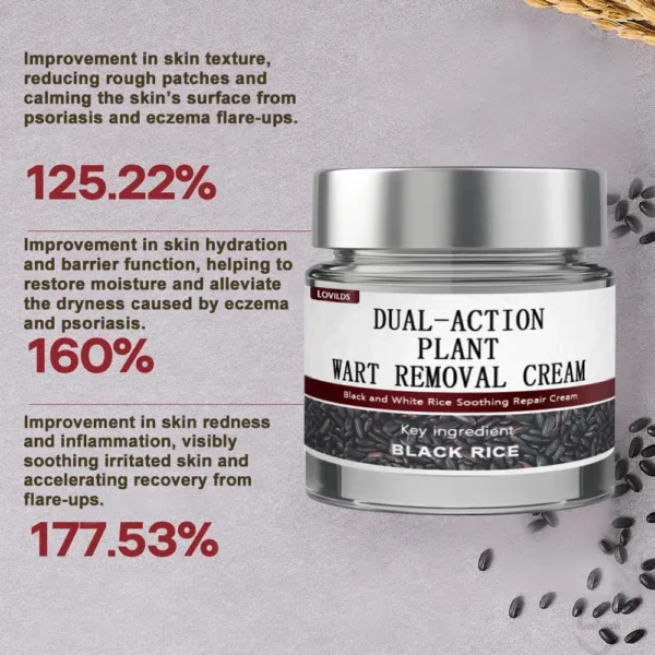 LOVILDS® Black Rice Skin Repair Essence Cream 👨‍⚕️ MHRA Certified (Removes warts and skin growths, improves keratin buildup and seborrheic dermatitis, follicular keratosis, skin cancer, and age spots)
