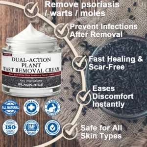 LOVILDS® Black Rice Skin Repair Essence Cream 👨‍⚕️ MHRA Certified (Removes warts and skin growths, improves keratin buildup and seborrheic dermatitis, follicular keratosis, skin cancer, and age spots)