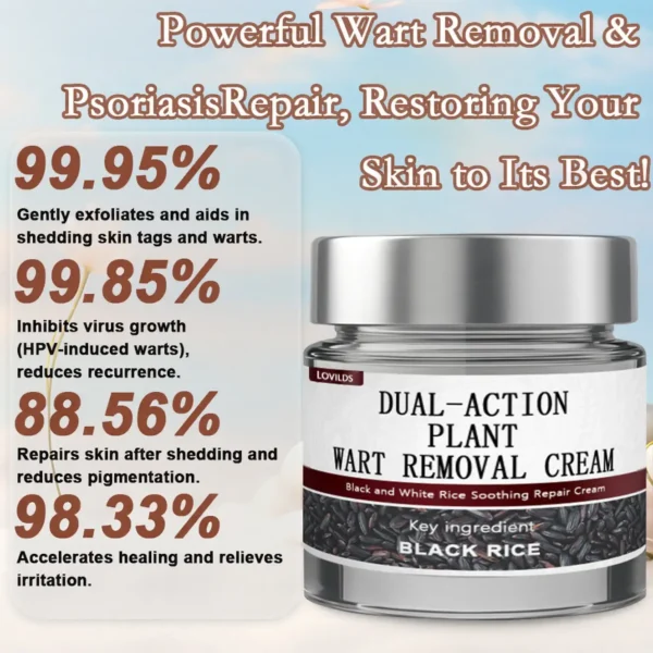 LOVILDS® Black Rice Skin Repair Essence Cream 👨‍⚕️ MHRA Certified (Removes warts and skin growths, improves keratin buildup and seborrheic dermatitis, follicular keratosis, skin cancer, and age spots)