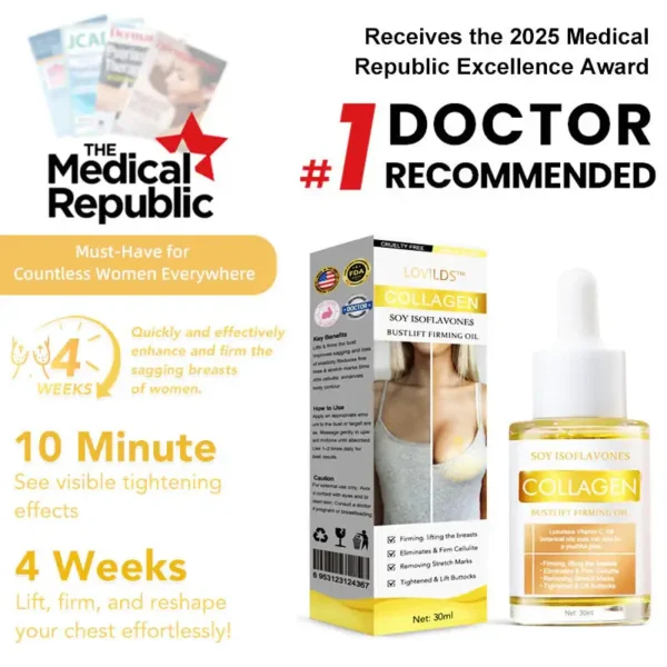LOVILDS® Collagen & Soy Isoflavones BustLift Firming Oil