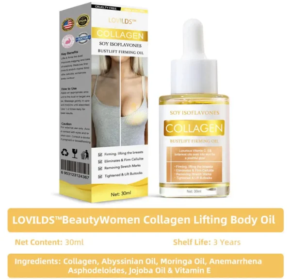 LOVILDS® Collagen & Soy Isoflavones BustLift Firming Oil