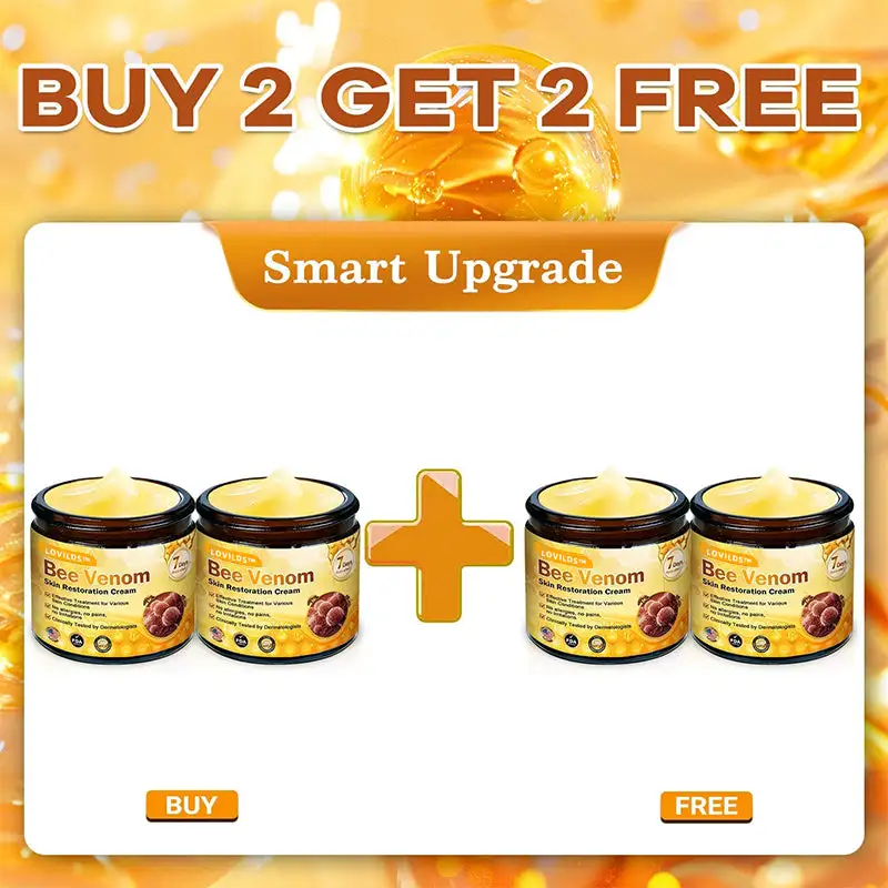 LOVILDS™ 𝘽𝙀𝙀 𝙑𝙀𝙉𝙊𝙈 𝑺𝒌𝒊𝒏 𝑹𝒆𝒔𝒕𝒐𝒓𝒂𝒕𝒊𝒐𝒏 𝑪𝒓𝒆𝒂𝒎 –🌸 Anti-aging,Hydrating, Skin Repair, Even Tone, Acne and Dark Spot Treatment, Wart and Mole Removal, Psoriasis Relief