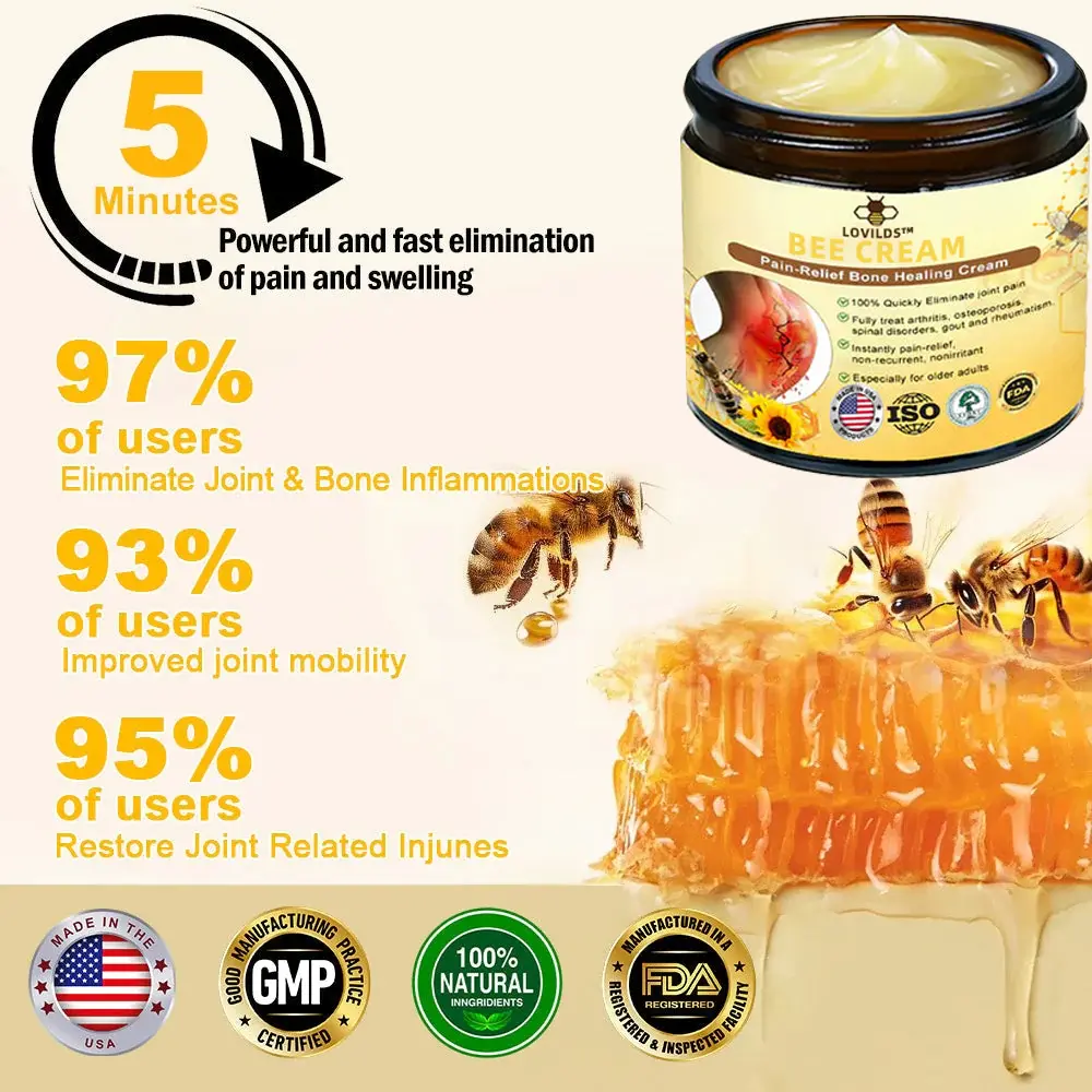 LOVILDS Bee poison Pain ArthritisTherapy Cream (specially forolder adults & AAOSrecommends)