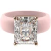 LOVILDS Silicone Ring Emerald Cut CZ Patent-Pending Design