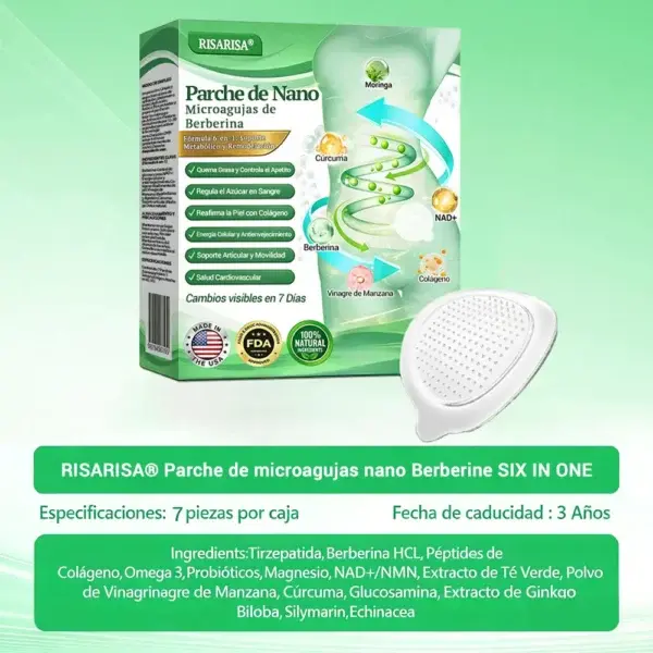 RISARISA® Parche Nano de Berberina 6-en-1