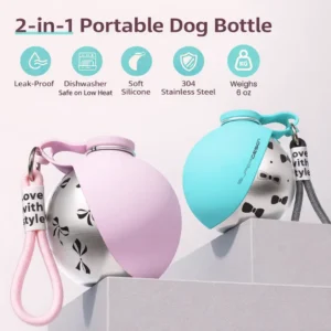 LOVILDS™ Dog Water Bottle with Bowl