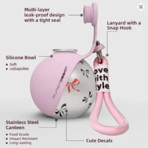 LOVILDS™ Dog Water Bottle with Bowl