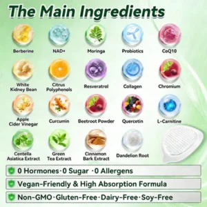 💥Last 3 Hours: LOVILDS™ Moringa & Berberine × NAD+ 10-in-1 Nano-Microneedle Patches – 70% Off 🗽