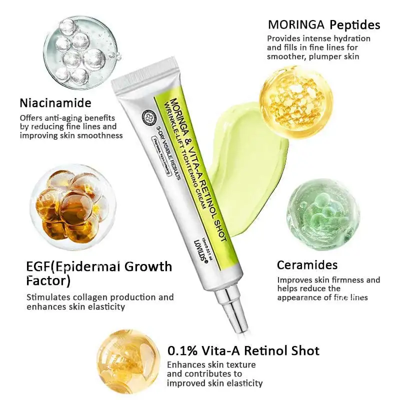 🧠👨⚕️Made and shipped from the USA 💫LOVILDS® moringa & Vita-A Retinol Shot Wrinkle-Lift Tightening cream - Last Day Promotion 50% OFF