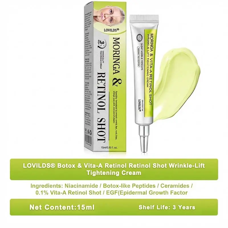 🧠👨⚕️Made and shipped from the USA 💫LOVILDS® moringa & Vita-A Retinol Shot Wrinkle-Lift Tightening cream - Last Day Promotion 50% OFF