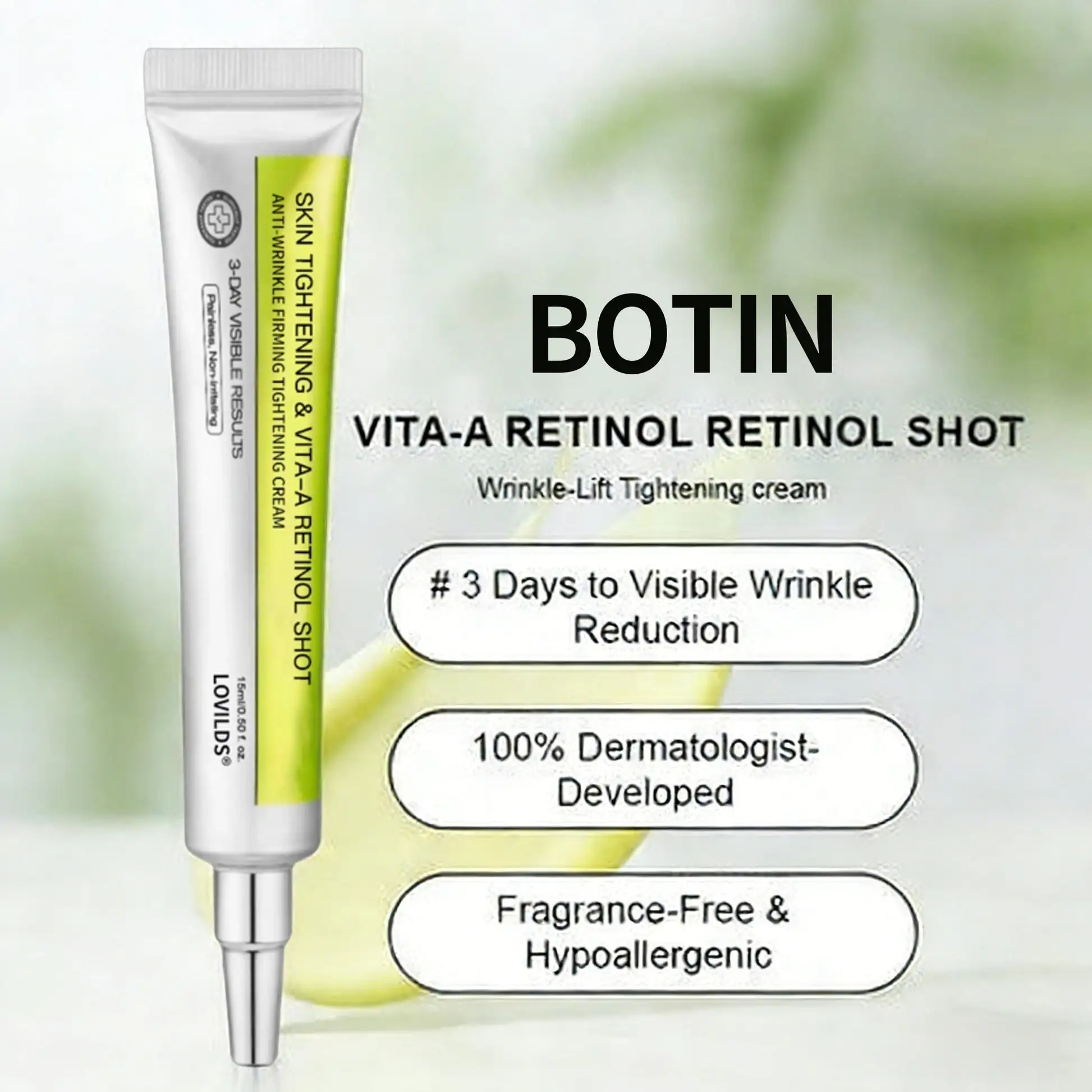 🧠👨⚕️Made and shipped from the USA 💫Lovilds® Botin & Vita-A Retinol Shot Wrinkle-Lift Tightening cream - Last Day Promotion 50% OFF
