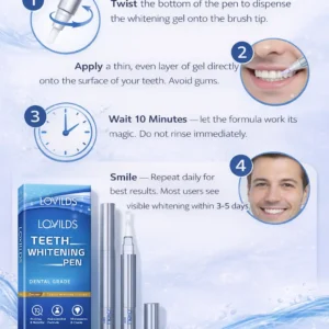 💎💎💎Brighten Your Smile, Sparkle Your Day! ✨😁🦷LOVILDS 35%CP Teeth Whitening Pen ( Mint Flavor, Enamel Safe, Dentist Formulated, 10 Min Fast Whitening)