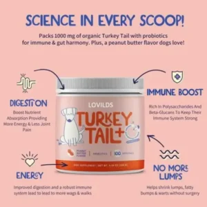 LOVILDS™ Turkey Tail Mushroom + Probiotic Formula