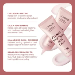 No Cast Just Glow | LOVILDS SPF SunScreen + Collagen Boost