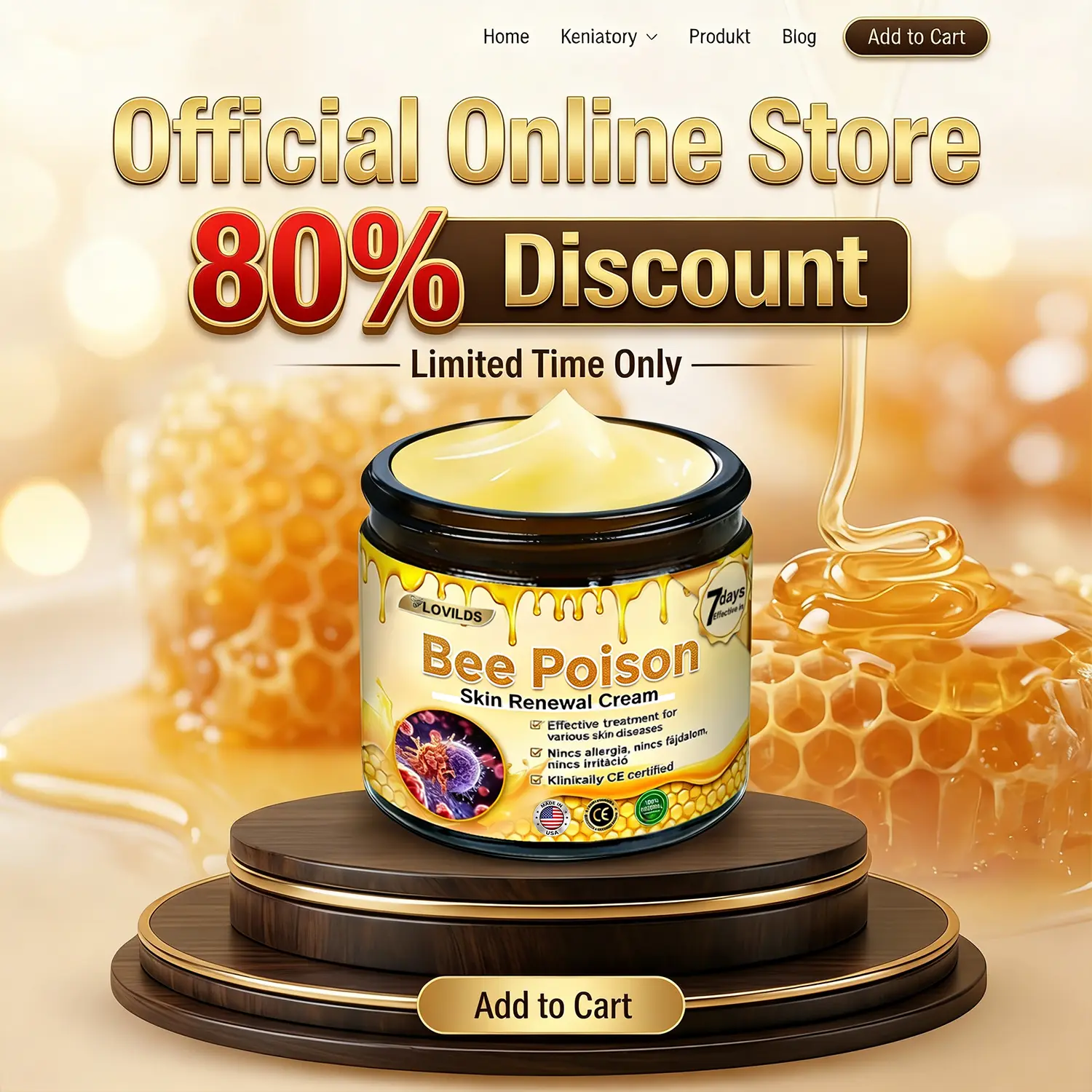 ✨Recommended by USA Skincare Research Center · Official LOVILDS® Store✨ ✨ Bee Poison Skin Renewal Cream✨