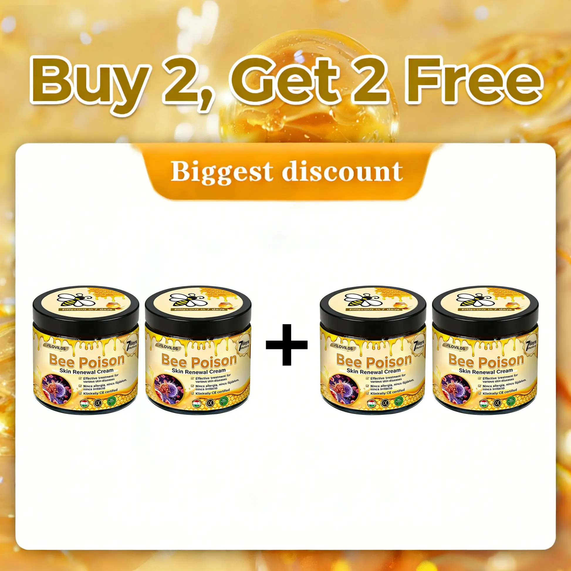 ✨Recommended by USA Skincare Research Center · Official LOVILDS® Store✨ ✨ Bee Poison Skin Renewal Cream✨