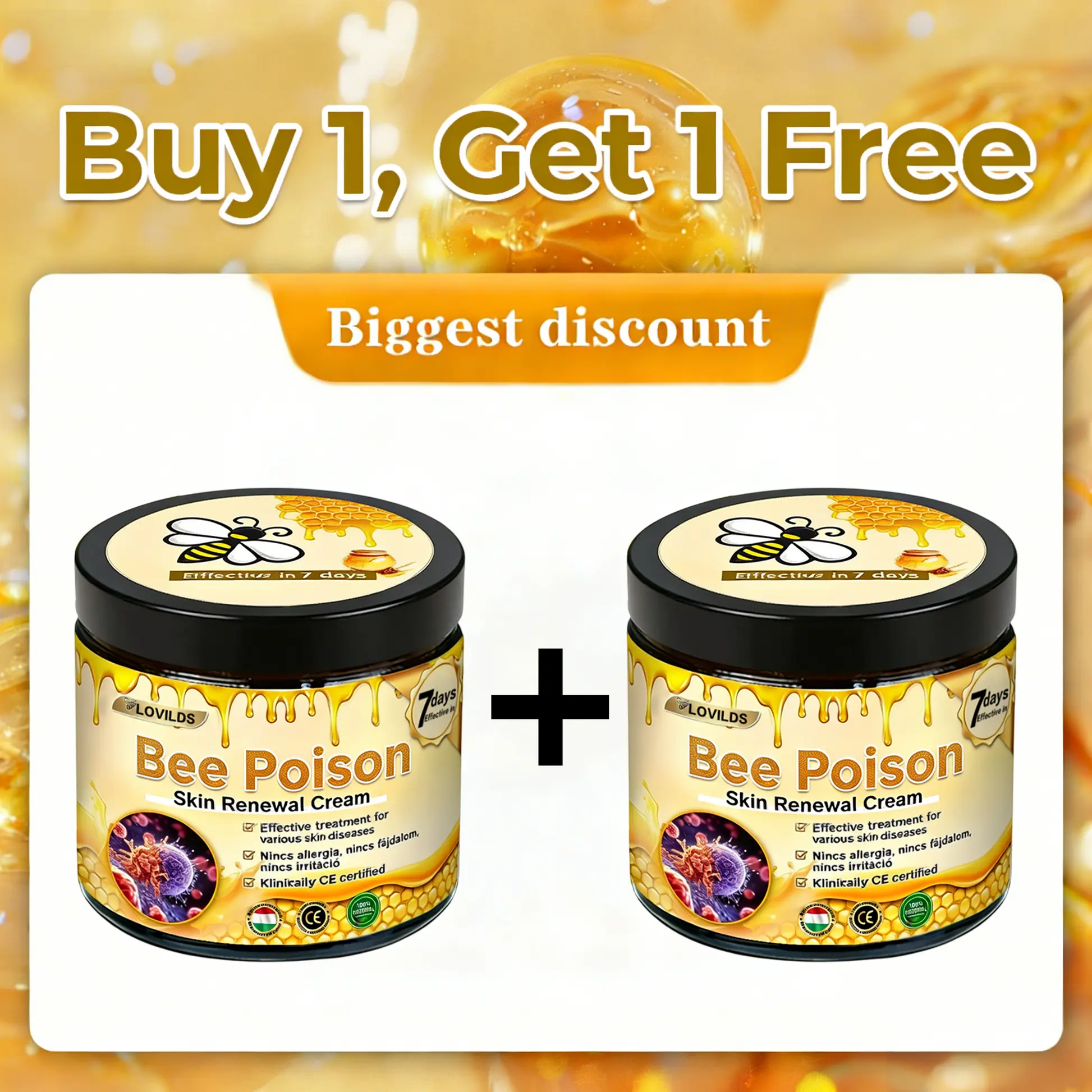 ✨Recommended by USA Skincare Research Center · Official LOVILDS® Store✨ ✨ Bee Poison Skin Renewal Cream✨