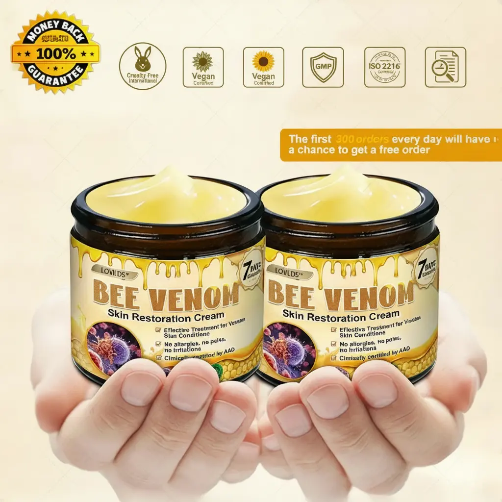 USA’s #1 LOVILDS™ Bee Venom Skin Restoration Cream — Smooth, Heal & Revitalize Your Skin