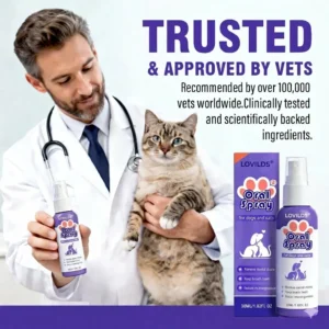 🐾LOVILDS® Pet Oral Spray ✅ Freshen Breath, Remove Tartar & Promote gum regeneration, stabilize teeth 🦷-$AC