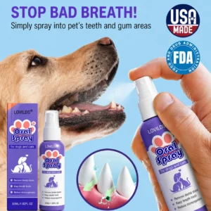 🐾LOVILDS® Pet Oral Spray ✅ Freshen Breath, Remove Tartar & Promote gum regeneration, stabilize teeth 🦷-$AC