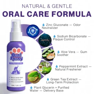 🐾LOVILDS® Pet Oral Spray ✅ Freshen Breath, Remove Tartar & Promote gum regeneration, stabilize teeth 🦷-$AC