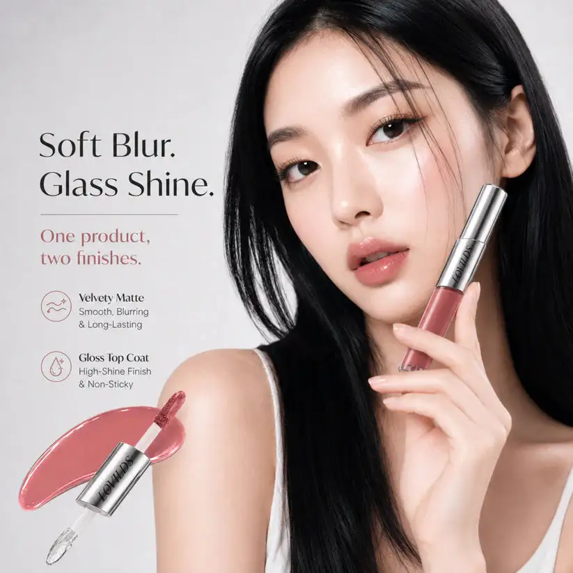 LOVILDS — Dual-Ended Liquid Lipstick with Velvet Matte Color and Gloss
– Esomny