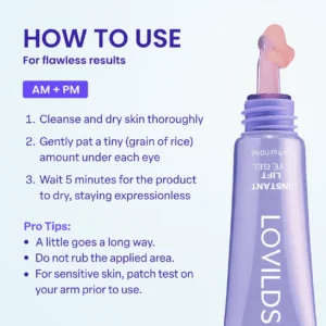 LOVILDS Instant Lift Eye Gel – For Eye Bags, Puffiness, Wrinkles, Fine Lines & Dark Circles🌱