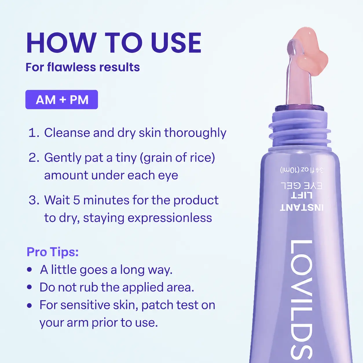 LOVILDS Instant Lift Eye Gel – For Eye Bags, Puffiness, Wrinkles, Fine Lines & Dark Circles🌱