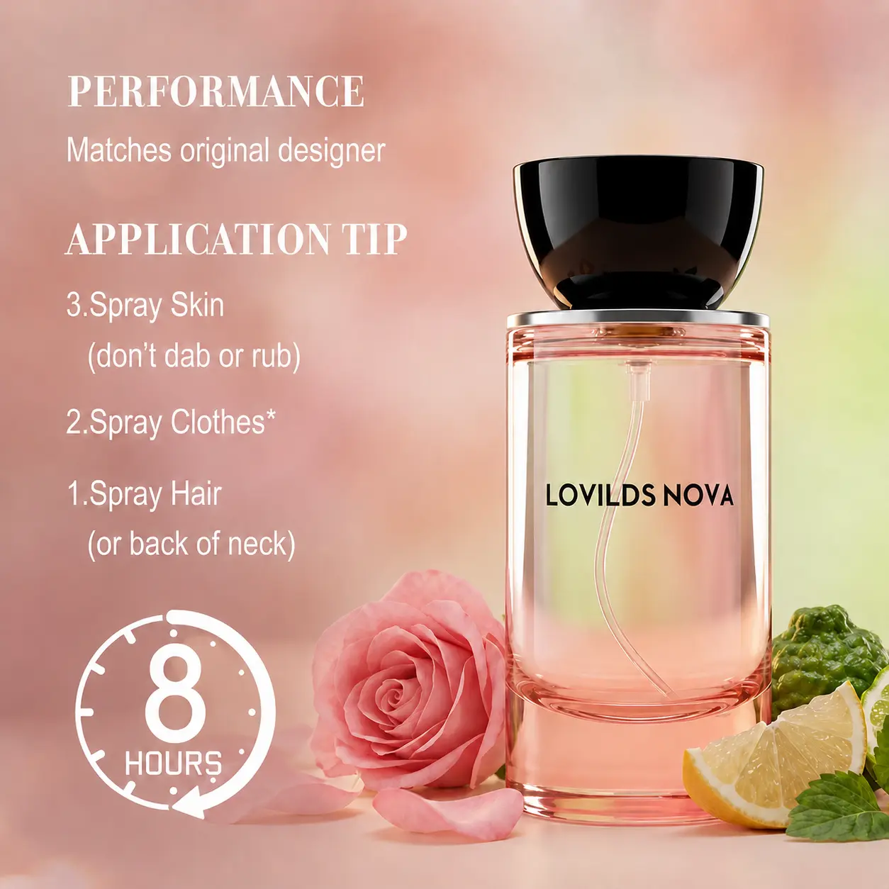🔥Last Day 49% OFF🌹LOVILDS Nova | Rosey Fruity Floral | Extrait De Parfum | Long Lasting Luxury Fragrance