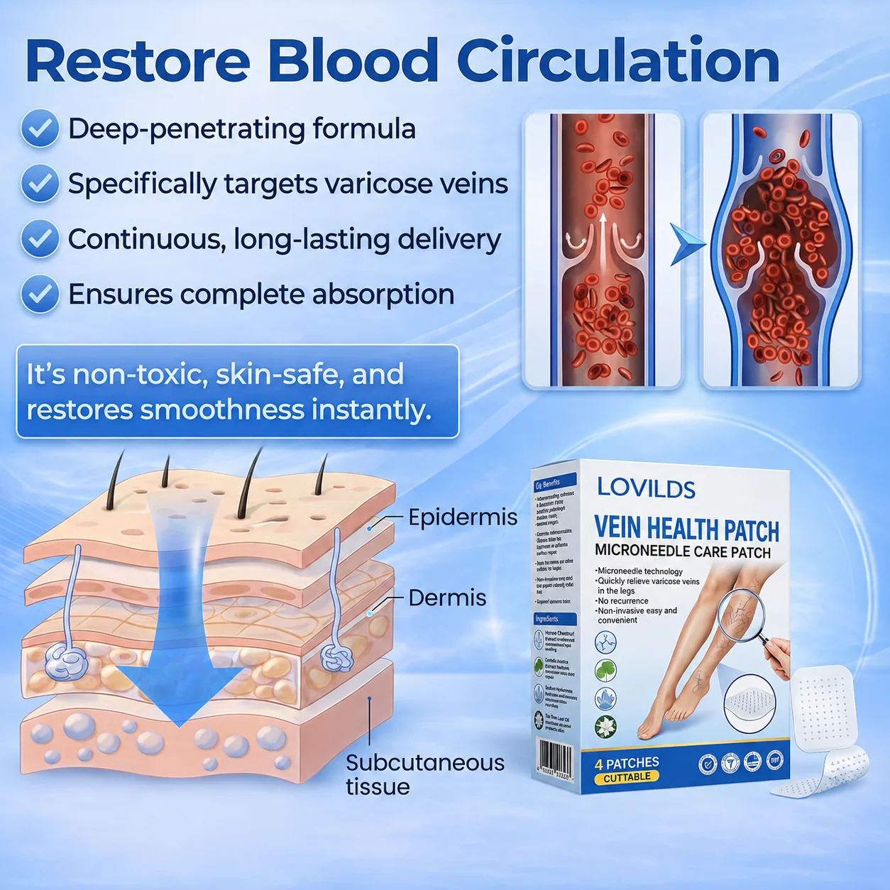 LOVILDS Vein Health Patch Microneedle Care Patch - Image 3